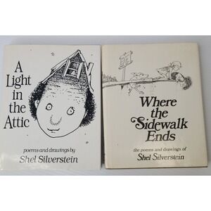Shel Silverstein Where the Sidewalk Ends & A Light in the Attic Books Hardcover